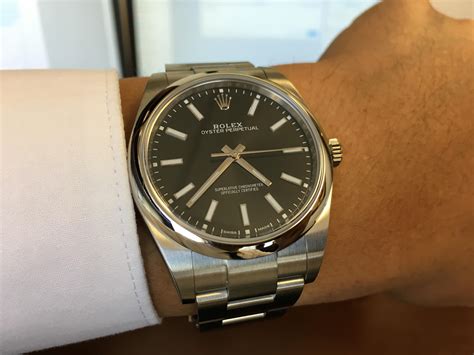 rolex oyster black strap